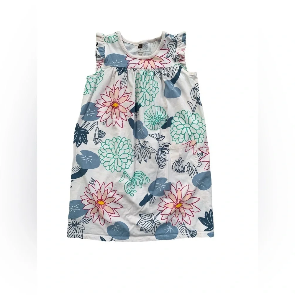 Tea Collection Size 8 Floral Lily Pad Dress